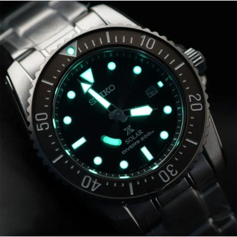 Seiko Prospex Solar Scuba Diver's Brown Dial Men’s Watch- SNE571P1